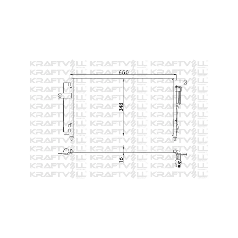 Condenseur, climatisation KRAFTVOLL GERMANY 08060044