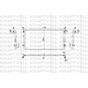 Condenseur, climatisation KRAFTVOLL GERMANY
