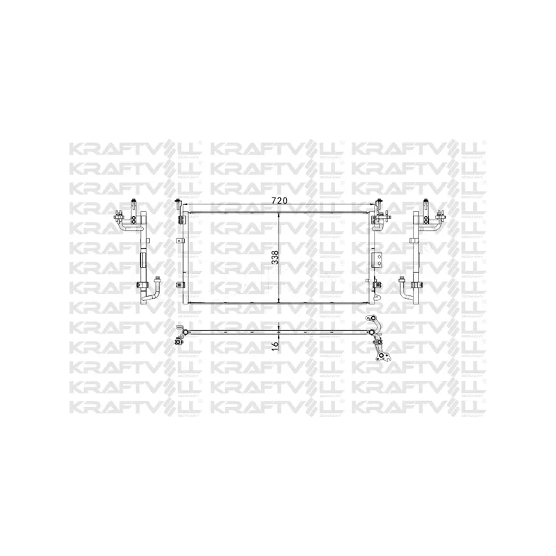 Condenseur, climatisation KRAFTVOLL GERMANY 08060203
