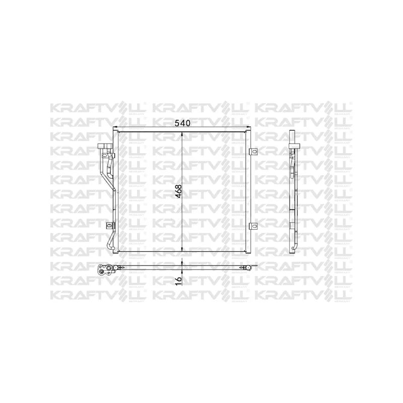 Condenseur, climatisation KRAFTVOLL GERMANY 08060217