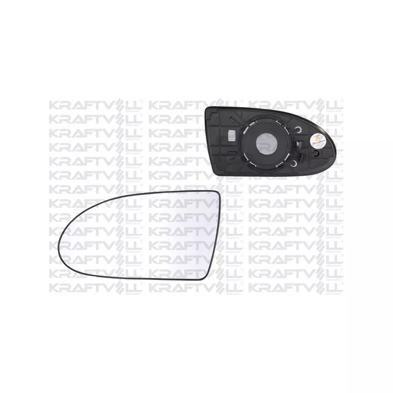 Verre de rétroviseur, rétroviseur extérieur KRAFTVOLL GERMANY 09080073