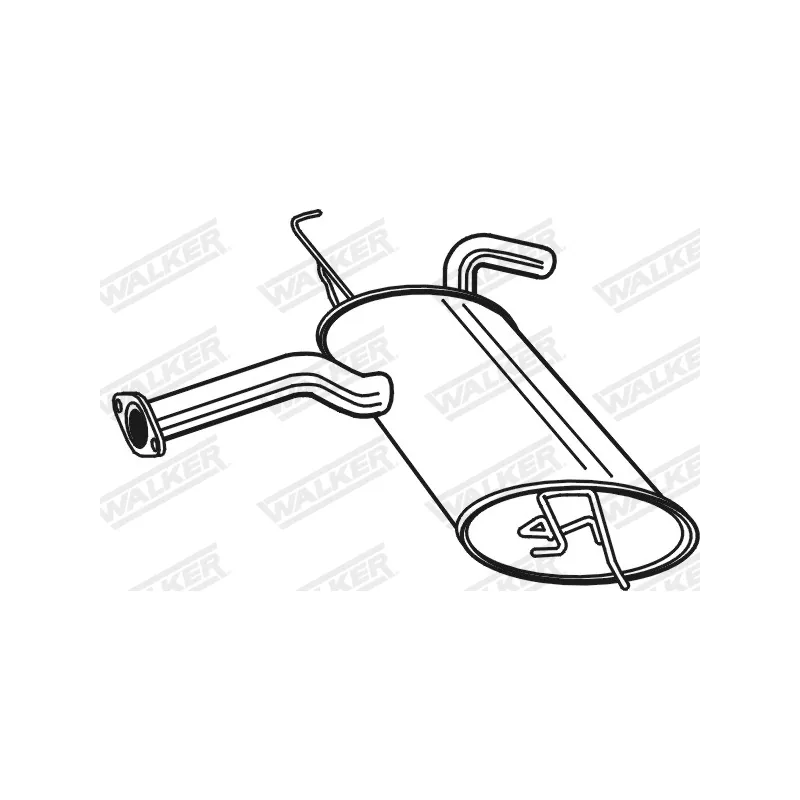 Silencieux arrière WALKER 25152
