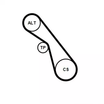Jeu de courroies trapézoïdales à nervures CONTITECH 5PK1450K1