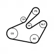 Jeu de courroies trapézoïdales à nervures CONTITECH 6PK1468K1 - Visuel 2