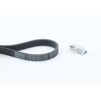 Jeu de courroies trapézoïdales à nervures CONTITECH 6PK842 ELAST T1