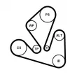 Jeu de courroies trapézoïdales à nervures CONTITECH 7PK1666K1 - Visuel 1