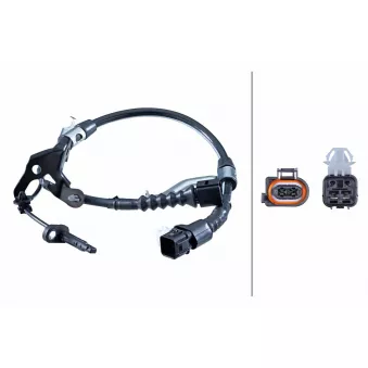 Capteur, vitesse de roue arrière droit HELLA