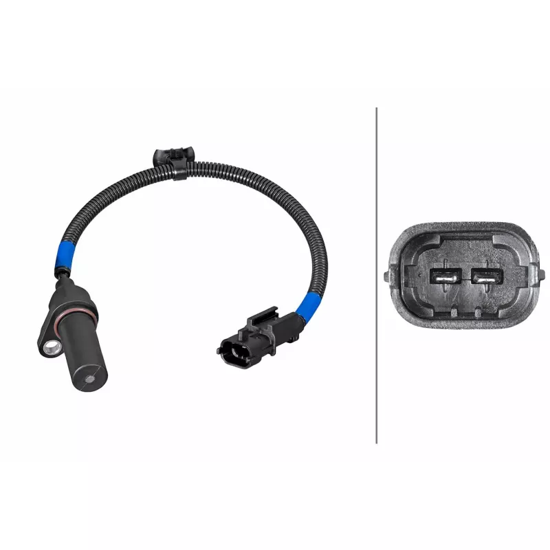 Capteur d'angle, vilebrequin HELLA 6PU 358 381-381