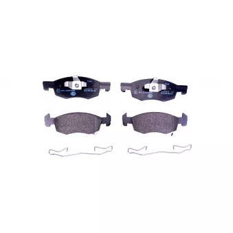 Jeu de 4 plaquettes de frein avant HELLA 8DB 355 023-261