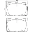 Jeu de 4 plaquettes de frein avant HELLA 8DB 355 031-701 - Visuel 3