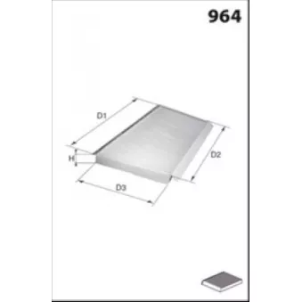 Filtre, air de l'habitacle MECAFILTER