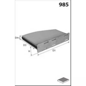 Filtre, air de l'habitacle MECAFILTER