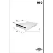 Filtre, air de l'habitacle MECAFILTER EKR7048 - Visuel 2