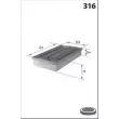 Filtre à air MECAFILTER ELP3741 - Visuel 2