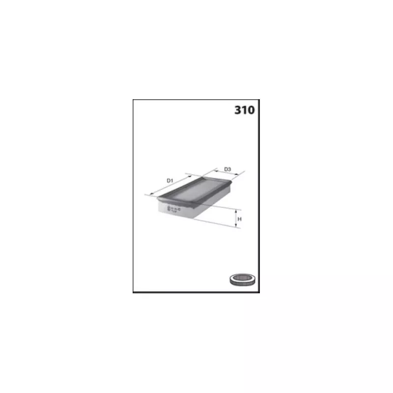 Filtre à air MECAFILTER ELP9733