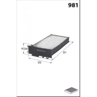 Filtre, air de l'habitacle MECAFILTER