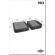 Filtre, air de l'habitacle MECAFILTER JKR7088 - Visuel 2