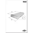 Filtre, air de l'habitacle MECAFILTER JLR7039 - Visuel 2