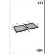 Filtre, air de l'habitacle MECAFILTER JLR7150 - Visuel 2