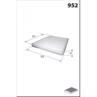 Filtre, air de l'habitacle MECAFILTER