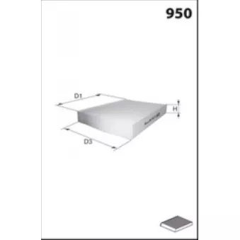 Filtre, air de l'habitacle MECAFILTER