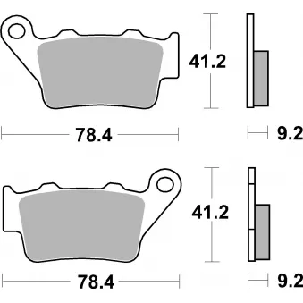 Jeu de 4 plaquettes de frein avant BREMBO 07BB02TT