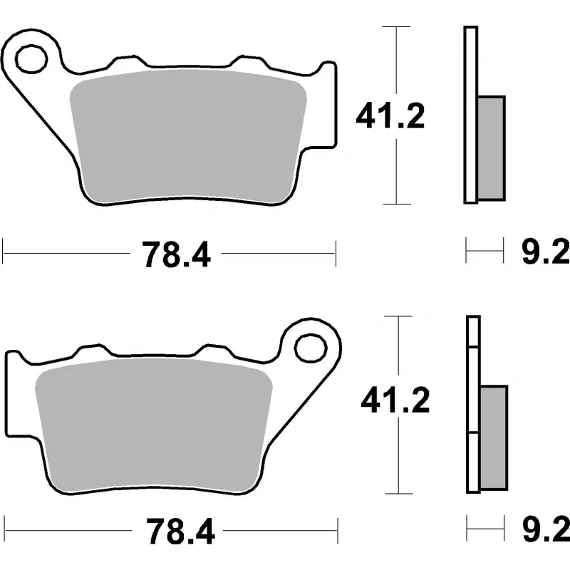 Jeu de 4 plaquettes de frein avant BREMBO 07BB02TT