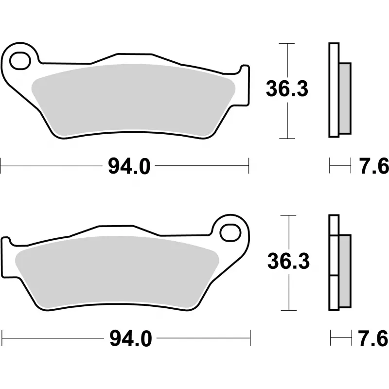 Jeu de 4 plaquettes de frein avant BREMBO 07BB04LA