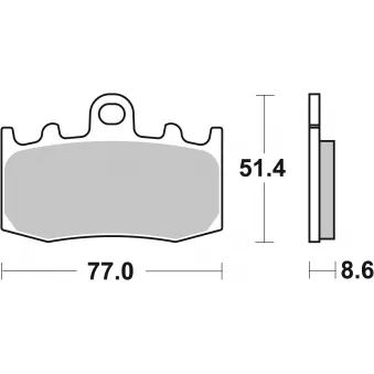 Jeu de 4 plaquettes de frein avant BREMBO 07BB2607