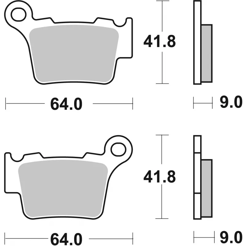 Jeu de 4 plaquettes de frein avant BREMBO 07BB27TT