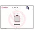 Jeu de 4 plaquettes de frein avant BREMBO 07BB3396 - Visuel 2