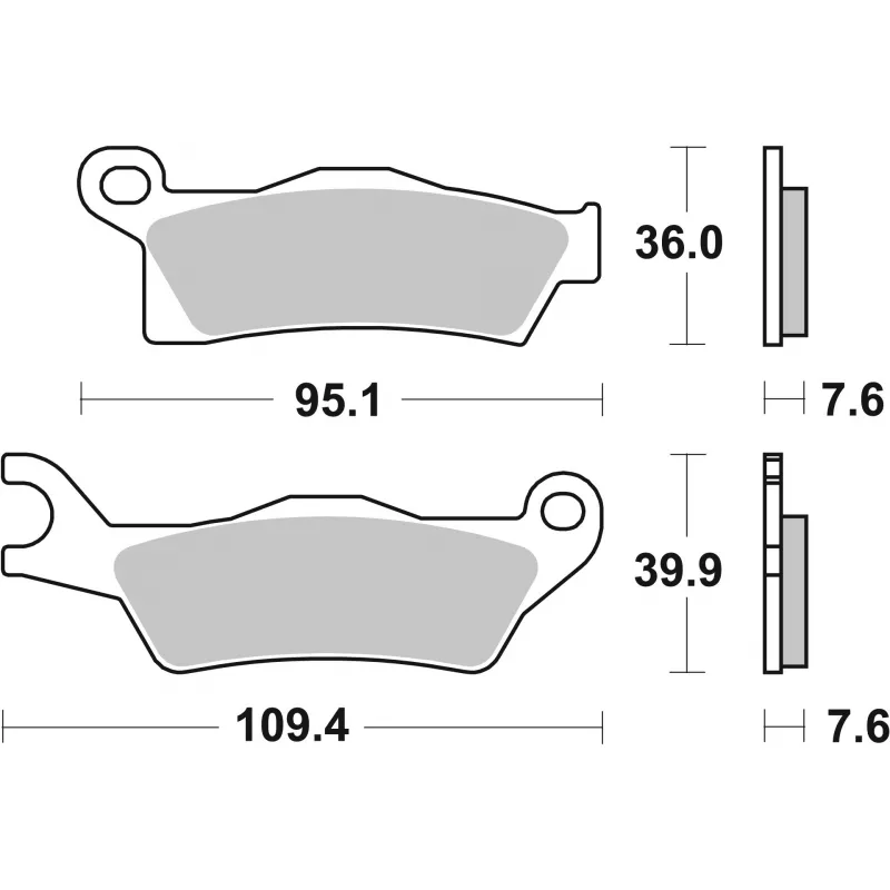 Jeu de 4 plaquettes de frein avant BREMBO 07GR26SD