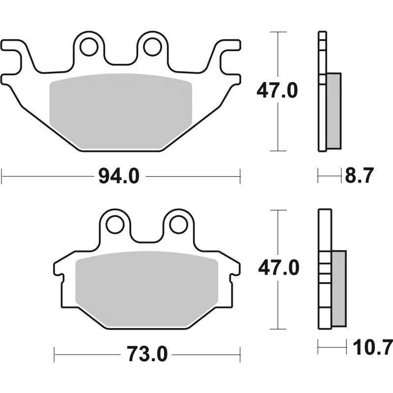 Jeu de 4 plaquettes de frein avant BREMBO 07GR52SD