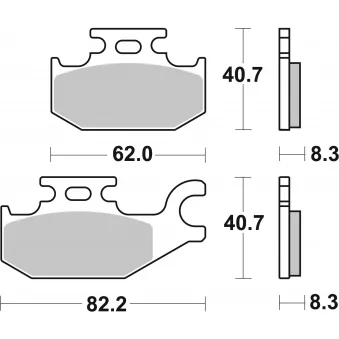 Jeu de 4 plaquettes de frein avant BREMBO 07GR73SD