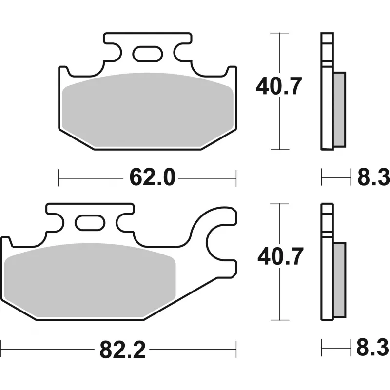 Jeu de 4 plaquettes de frein avant BREMBO 07GR73SD