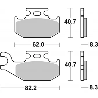 Jeu de 4 plaquettes de frein avant BREMBO 07GR74SD