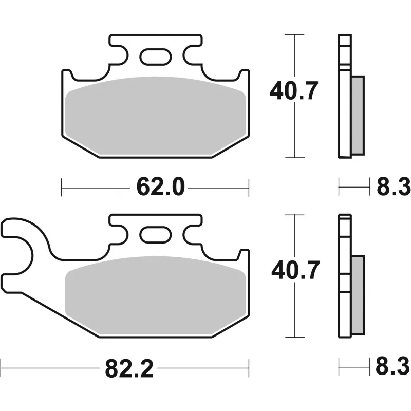 Jeu de 4 plaquettes de frein avant BREMBO 07GR74SD