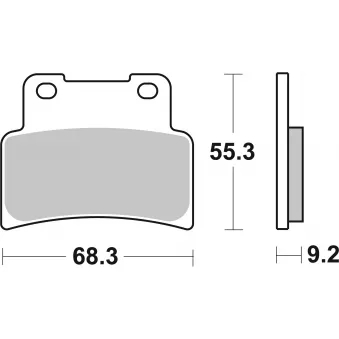 Jeu de 4 plaquettes de frein avant BREMBO 07GR77SR