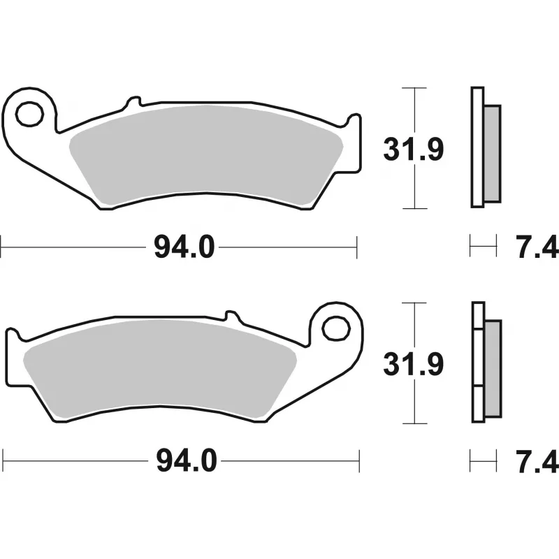 Jeu de 4 plaquettes de frein avant BREMBO 07HO2506
