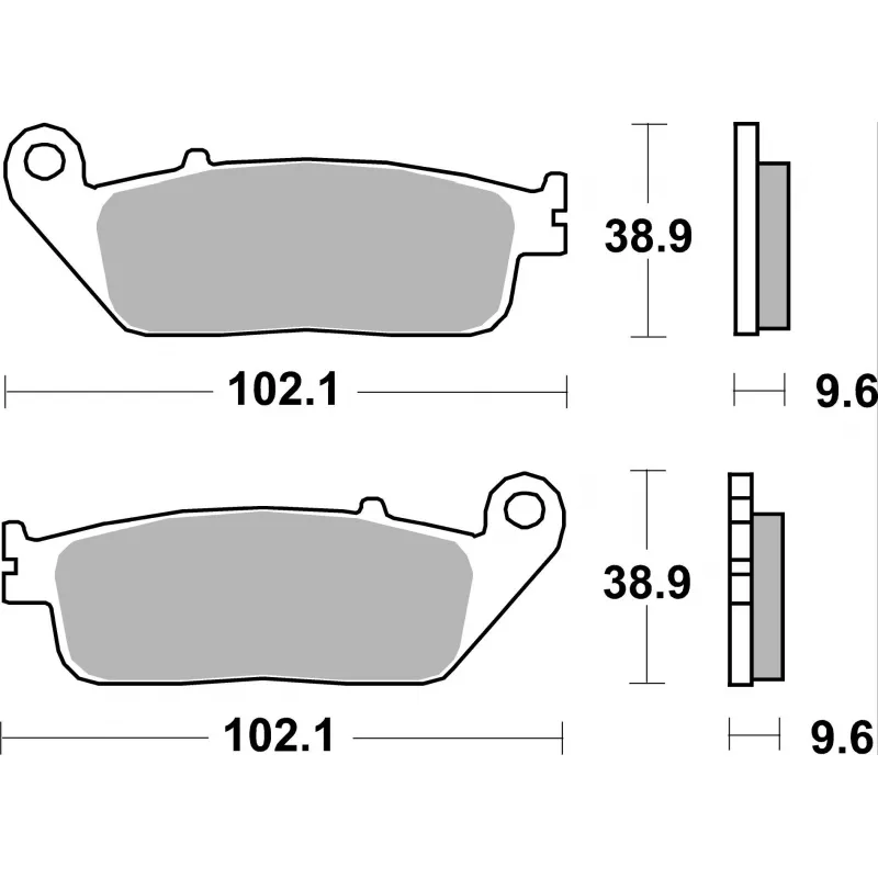 Jeu de 4 plaquettes de frein avant BREMBO 07HO41LA