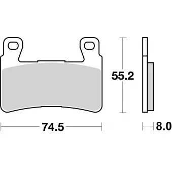 Jeu de 4 plaquettes de frein avant BREMBO 07HO45SR