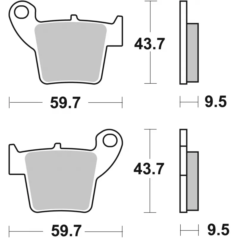 Jeu de 4 plaquettes de frein avant BREMBO 07HO48TT