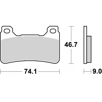 Jeu de 4 plaquettes de frein avant BREMBO 07HO50SR