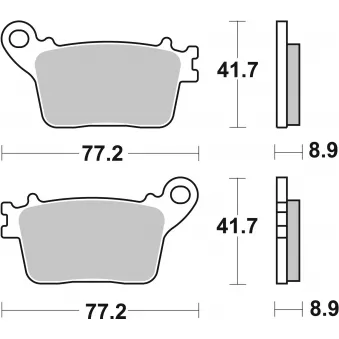 Jeu de 4 plaquettes de frein avant BREMBO 07HO5907