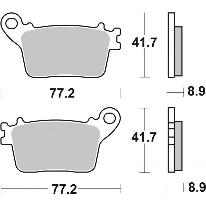 Jeu de 4 plaquettes de frein avant BREMBO 07HO5907