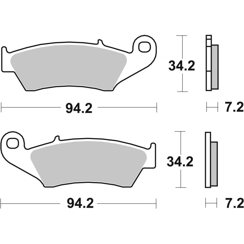 Jeu de 4 plaquettes de frein avant BREMBO 07KA17TT