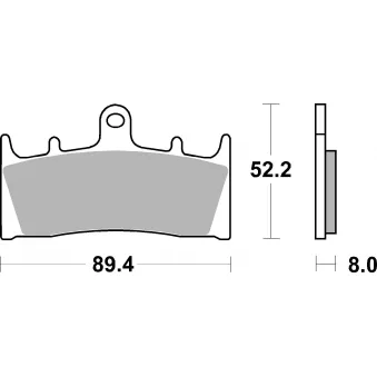 Jeu de 4 plaquettes de frein avant BREMBO 07SU1907
