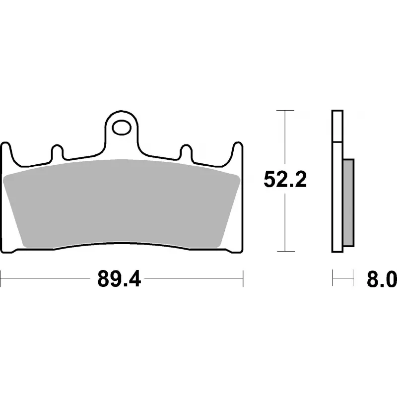 Jeu de 4 plaquettes de frein avant BREMBO 07SU1907