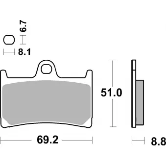 Jeu de 4 plaquettes de frein avant BREMBO 07YA23SR