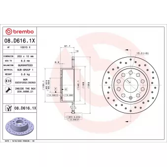 Jeu de 2 disques de frein avant BREMBO